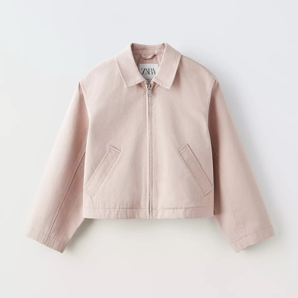 Zara Kid Blush Pink Zippered Jacket 13/14y - Picture 1 of 3